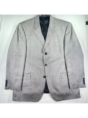 Gianfranco Ruffini Italy Men's Gray Silk Blazer Jacket Size M